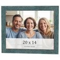 thumbnail image 1 of 20x14 Frame Blue Rustic Barnwood Solid Wood Picture Frame Width 1.25 Inches | Interior Depth 0.5, 1 of 8