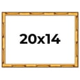 thumbnail image 1 of 20x14 Frame Gold Bamboo Solid Wood Picture Frame | 1 Inch Moulding Width | Interior Frame Depth, 1 of 8