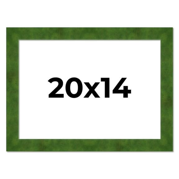 20x14 Frame Green Burl Solid Wood Picture Frame | 1.75 Inches Moulding Width | Interior Frame Depth