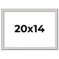 thumbnail image 1 of 20x14 Frame Silver Inner Slope Bevel Picture Frame | 1 Inch Moulding Width | 0.75 Inch Rabbet Depth, 1 of 8