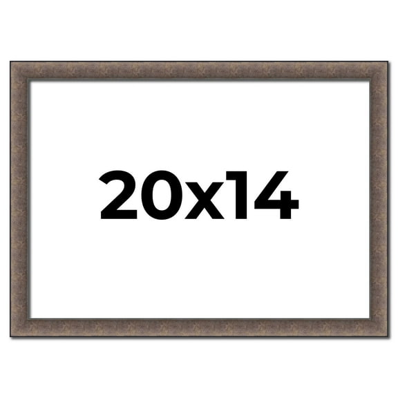 20x14 Frame Silver Real Wood Picture Frame Width 1.25 Inches | Interior Frame Depth 0.5 Inches |