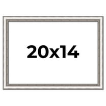 20x14 Frame Silver Real Wood Picture Frame Width 1.25 Inches | Interior Frame Depth 0.5 Inches |