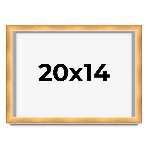 20x14 Shadow Box Bronze Cross-Brushed Display Frame | 1.625 Inches Deep Solid Wood | UV Resistant