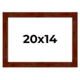 thumbnail image 1 of 20x14 Walnut Brown Veneer Real Wood Picture Frame Width 1.75 inches | Interior Frame Depth 0.5, 1 of 8