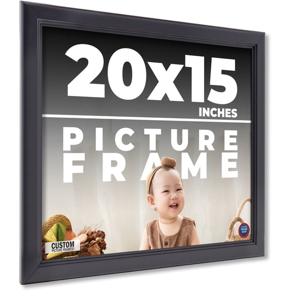20x15 Frame Black Passaggi Solid Wood Picture Frame Width 1.5 Inches | Interior Depth 0.5 Inches |