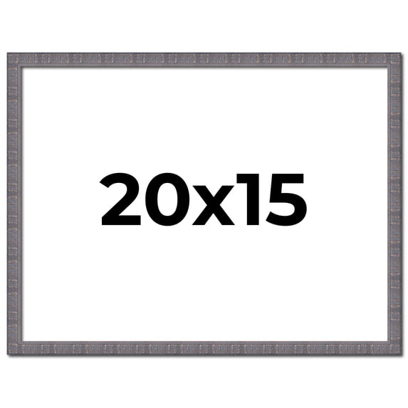 20x15 Frame Blue Kingsley Pewter Solid Wood Picture Frame Width 0.75 Inches |Interior Depth 0.5