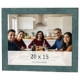 thumbnail image 1 of 20x15 Frame Blue Rustic Barnwood Solid Wood Picture Frame Width 1.25 Inches | Interior Depth 0.5, 1 of 8