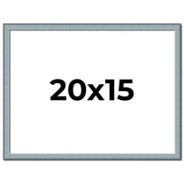 20x15 Frame Blue Scuffed Farm Board Solid Wood Picture Frame Width 0.75 Inches | Interior Depth 0.5