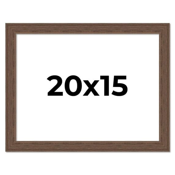 20x15 Frame Brown Distressed Barnwood Picture Frame | Rustic Farmhouse Photo Frame Includes UV