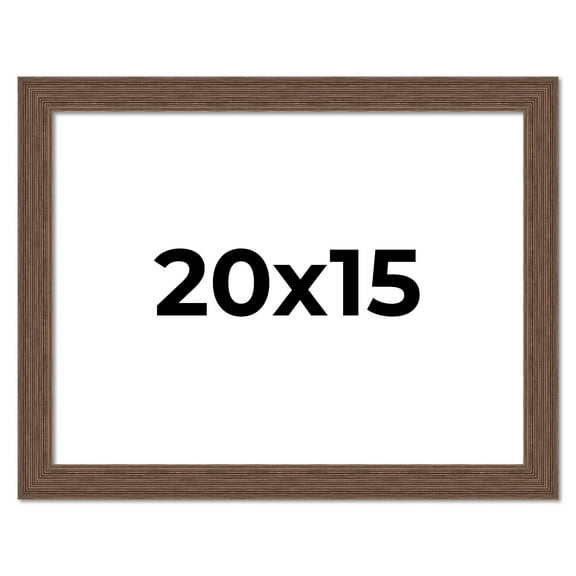20x15 Frame Brown Distressed Barnwood Picture Frame | Rustic Farmhouse Photo Frame Includes UV