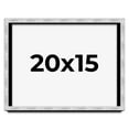 thumbnail image 1 of 20x15 Frame Brushed Silver Solid Wood Picture Frame | 0.75 Inch Moulding Width | Rabbet Depth 0.75, 1 of 5