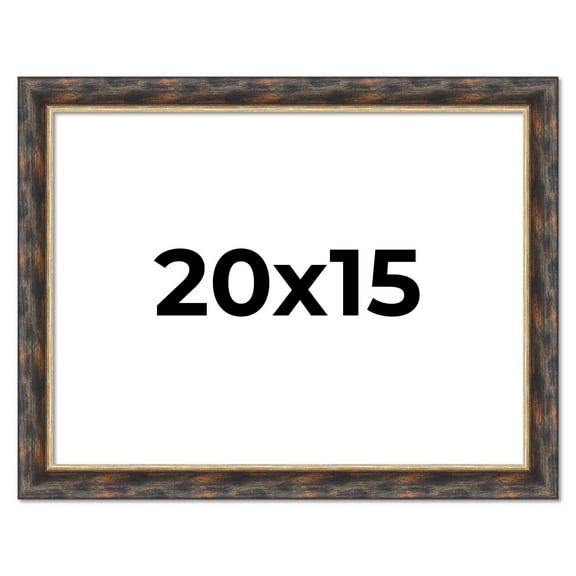 20x15 Frame Gold Real Wood Picture Frame Width 1.5 inches | Interior Frame Depth 0.5 inches |