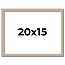 20x15 Frame Grey Solid Wood Picture Frame Width 1 Inches | Interior Frame Depth 0.5 Inches |