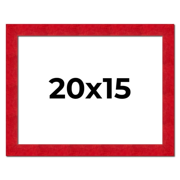 20x15 Frame Red Burl Solid Wood Picture Frame Width 1.75 Inches | Interior Frame Depth 0.5 Inches |