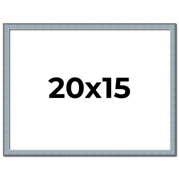 20x15 Frame Rustic Sky Blue Solid Wood Picture Frame | 0.75 Inch Moulding Width |Includes UV