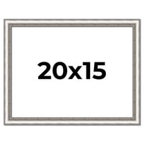 20x15 Frame Silver Real Wood Picture Frame Width 1.25 Inches | Interior Frame Depth 0.5 Inches |