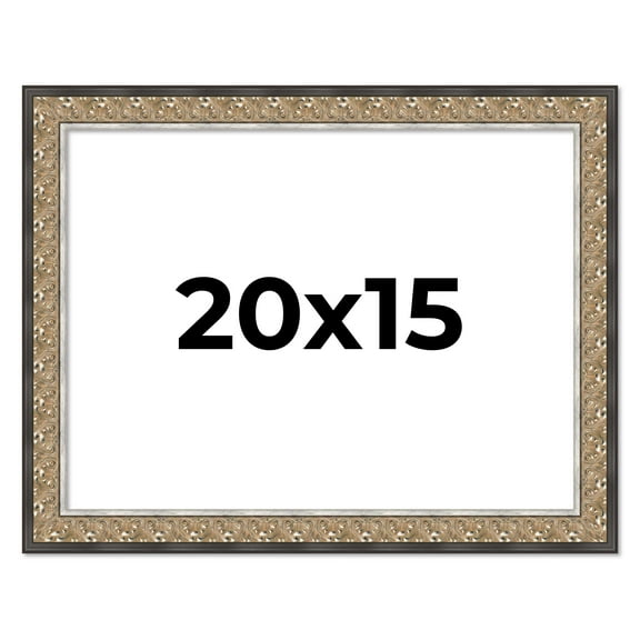 20x15 Frame Silver Real Wood Picture Frame Width 1.75 Inches | Interior Frame Depth 0.5 Inches |