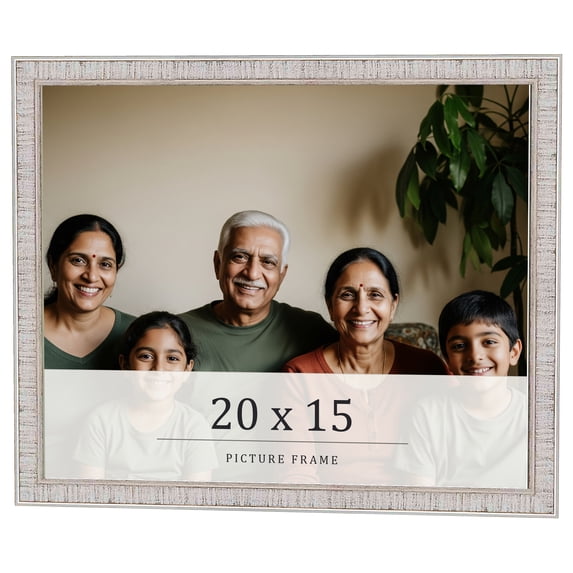 20x15 Frame White Real Wood Picture Frame Width 0.75 inches | Interior Frame Depth 0.5 inches |
