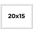 thumbnail image 1 of 20x15 Frame White Real Wood Picture Frame Width 0.75 inches | Interior Frame Depth 0.5 inches |, 1 of 8