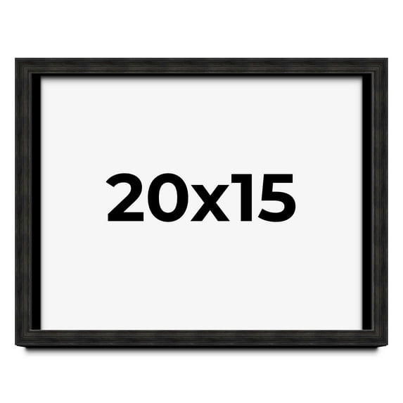 20x15 Shadow Box Black Rustic Barnwood Display Frame | 1.125 Inch Deep | 0.875 Inch Moulding Width