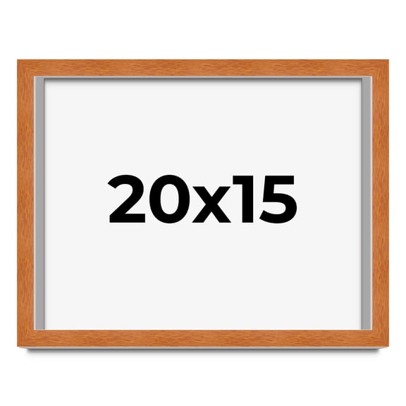 20x15 Shadow Box Frame Brown | 0.875 Inches Deep Real Wood Contemporary Shadowbox Display Frame |
