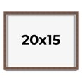 thumbnail image 1 of 20x15 Shadow Box Frame Brown | 1.125 inches Deep Real Wood Rustic Shadowbox Display Frame | UV, 1 of 5
