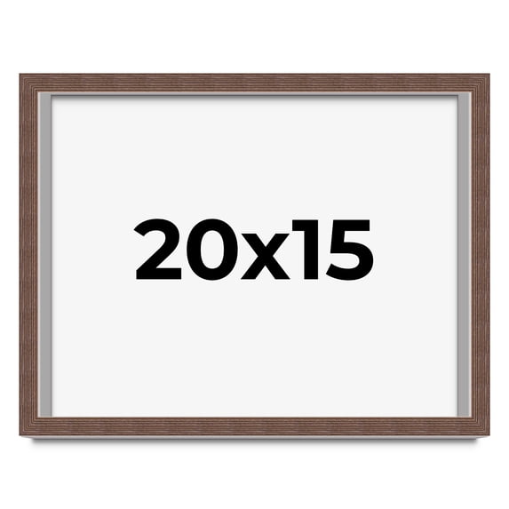20x15 Shadow Box Frame Brown | 1.125 inches Deep Real Wood Rustic Shadowbox Display Frame | UV