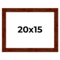 thumbnail image 1 of 20x15 Walnut Brown Veneer Real Wood Picture Frame Width 1.75 inches | Interior Frame Depth 0.5, 1 of 8