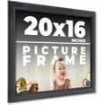 thumbnail image 1 of 20x16 Frame Black Passaggi Solid Wood Picture Frame Width 1.5 Inches | Interior Depth 0.5 Inches |, 1 of 8