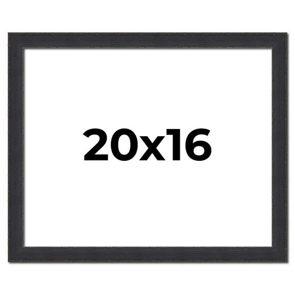 20x16 Frame Black Real Wood Picture Frame Width 1.25 Inches | Interior Frame Depth 0.5 Inches |