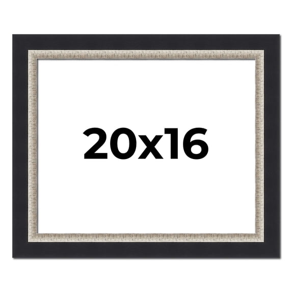 20x16 Frame Black Real Wood Picture Frame Width 2.25 Inches | Interior Frame Depth 0.5 Inches |