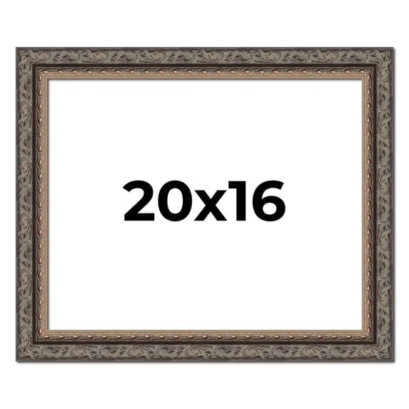 20x16 Frame Black Real Wood Picture Frame Width 2 inches | Interior Frame Depth 0.5 inches | Fitz
