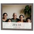 thumbnail image 1 of 20x16 Frame Blue Kingsley Pewter Solid Wood Picture Frame Width 0.75 Inches |Interior Depth 0.5, 1 of 8