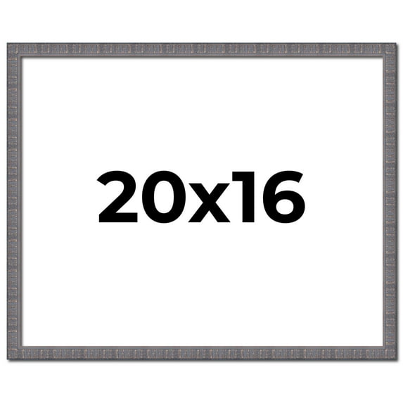 20x16 Frame Blue Kingsley Pewter Solid Wood Picture Frame Width 0.75 Inches |Interior Depth 0.5