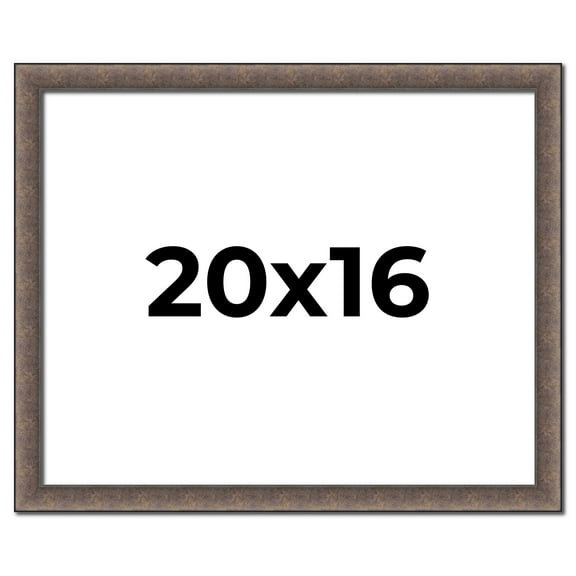 20x16 Frame Silver Real Wood Picture Frame Width 1.25 Inches | Interior Frame Depth 0.5 Inches |