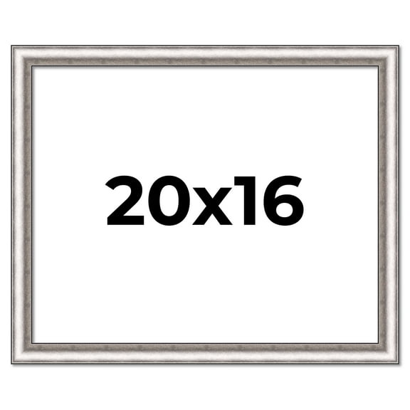 20x16 Frame Silver Real Wood Picture Frame Width 1.25 Inches | Interior Frame Depth 0.5 Inches |