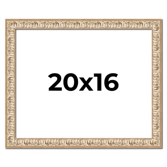 20x16 Frame White Real Wood Picture Frame Width 1.5 inches | Interior Frame Depth 0.5 inches |