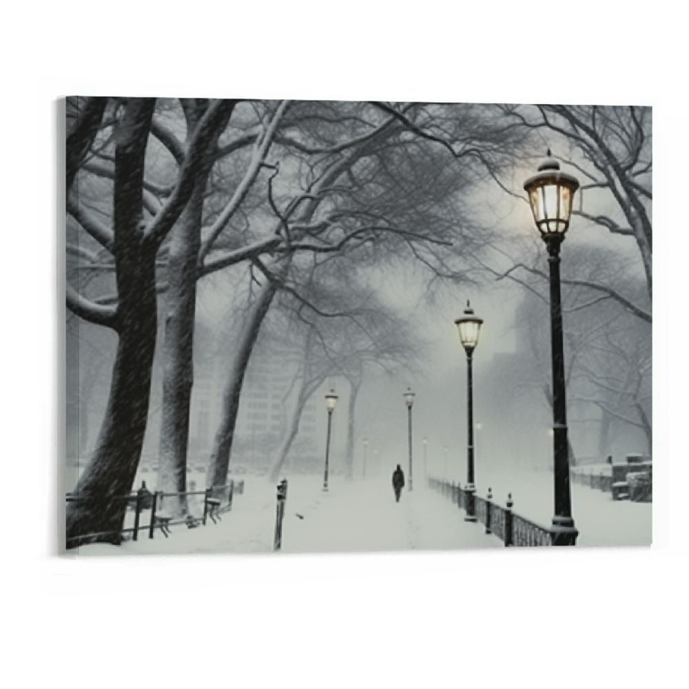 20x16 Inch Christmas LED Wall Canvas Art Home Decor, Light Up Battery