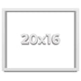 thumbnail image 1 of 20x16 Shadow Box Frame White | 1 Inches Deep Real Wood Contemporary Shadowbox Display Frame | UV, 1 of 6