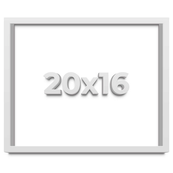 20x16 White Shadowbox Frame - Interior Size 20x16x1.75 Inches - Made to Display Items Up To 1.75 Inches Deep