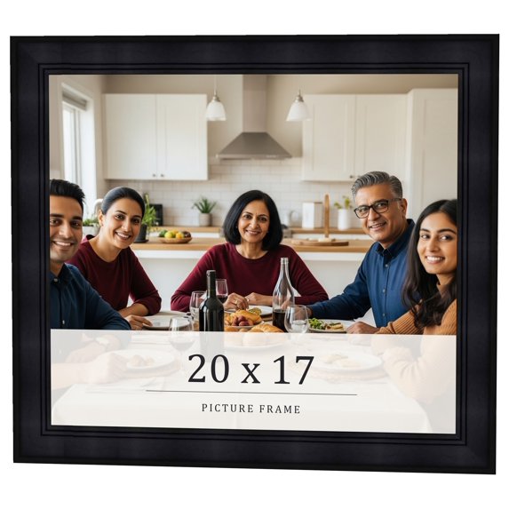 20x17 Frame Black Passaggi Solid Wood Picture Frame Width 1.5 Inches | Interior Depth 0.5 Inches |