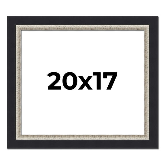 20x17 Frame Black Real Wood Picture Frame Width 2.25 Inches | Interior Frame Depth 0.5 Inches |