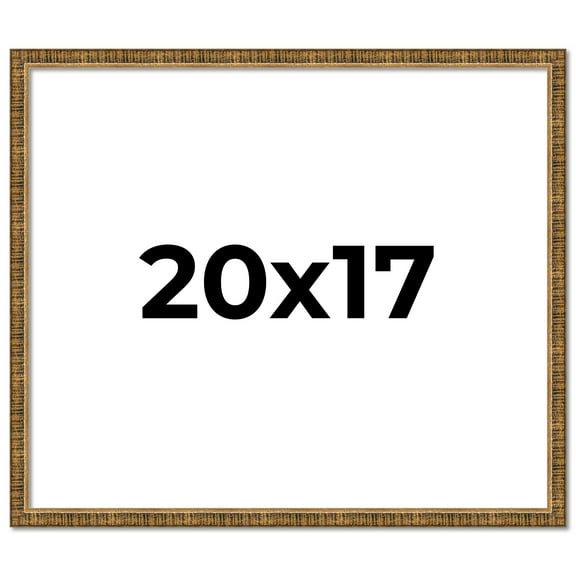 20x17 Frame Gold Kingsley Distressed Solid Wood Picture Frame Width 0.75 Inches | Interior Frame