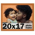 thumbnail image 1 of 20x17 Frame Honey Pecan Brown Picture Frame - Modern Photo Frame Includes UV Acrylic Shatter Guard, 1 of 8