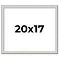 thumbnail image 1 of 20x17 Frame Silver Inner Slope Bevel Picture Frame | 1 Inch Moulding Width | 0.75 Inch Rabbet Depth, 1 of 8