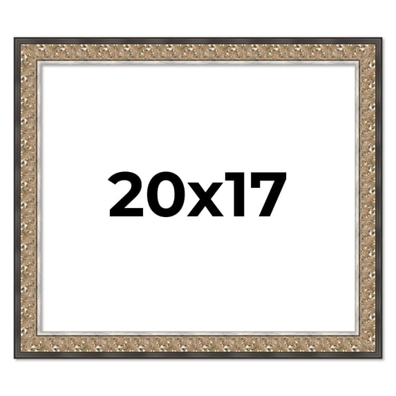20x17 Frame Silver Real Wood Picture Frame Width 1.75 Inches | Interior Frame Depth 0.5 Inches |