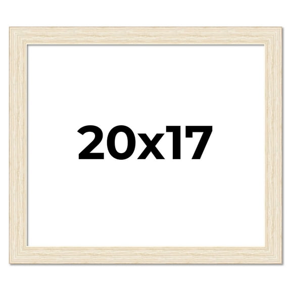 20x17 Frame White Barnwood Picture Frame Includes UV Acrylic Plexiglass, Acid Free Foam Backing