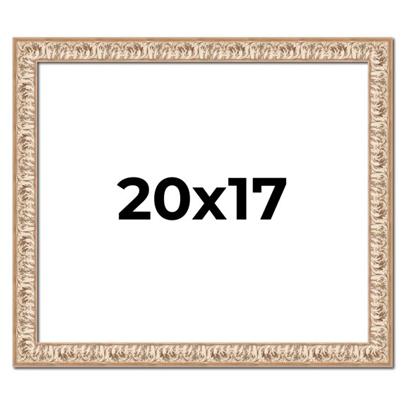20x17 Frame White Real Wood Picture Frame Width 1.5 inches | Interior Frame Depth 0.5 inches |