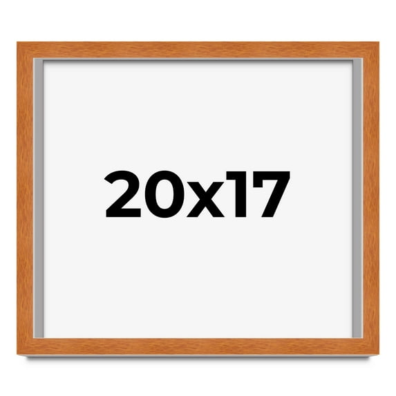 20x17 Shadow Box Frame Brown | 0.875 Inches Deep Real Wood Contemporary Shadowbox Display Frame |