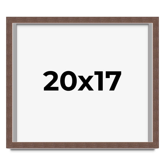 20x17 Shadow Box Frame Brown | 1.125 inches Deep Real Wood Rustic Shadowbox Display Frame | UV